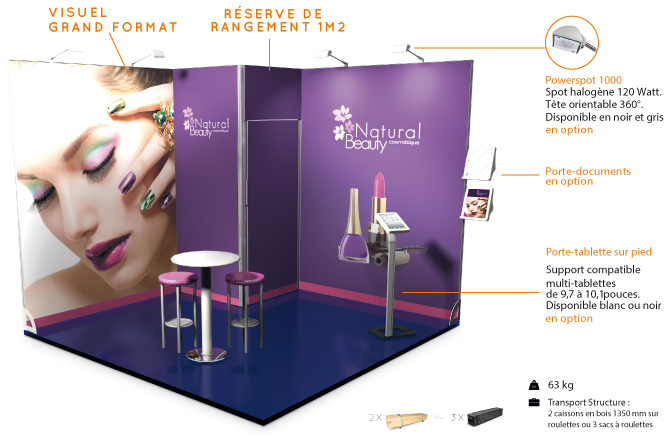 stand modulable de 9m2